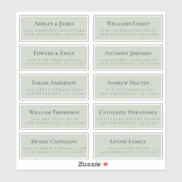 Green Guest Address Labels ORDER 6" oder 8"!