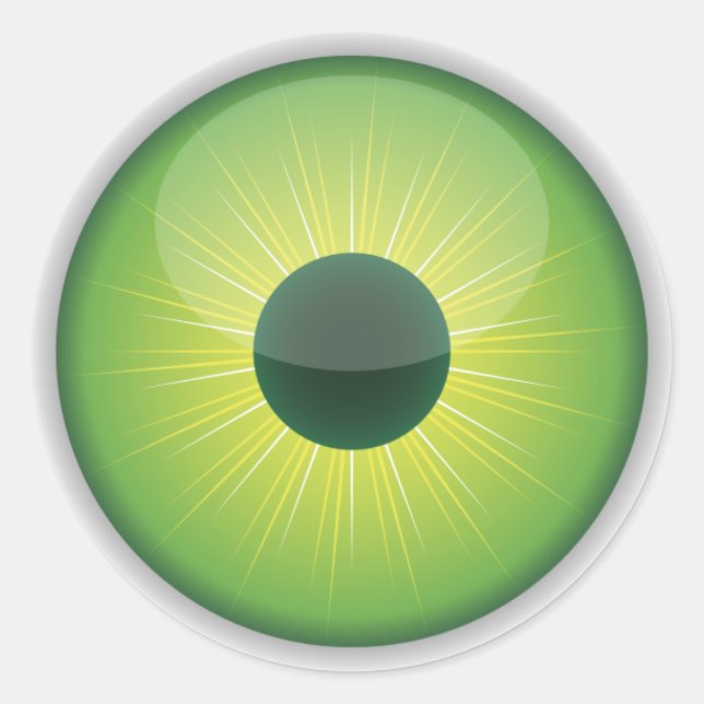 Green Halloween Eyeball Stickers (Vorderseite)