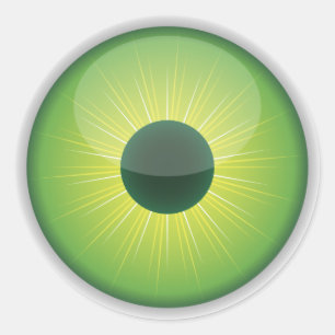 Green Halloween Eyeball Stickers