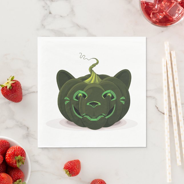 Green Halloween Pumpkin Serviette (Von Creator hochgeladen)