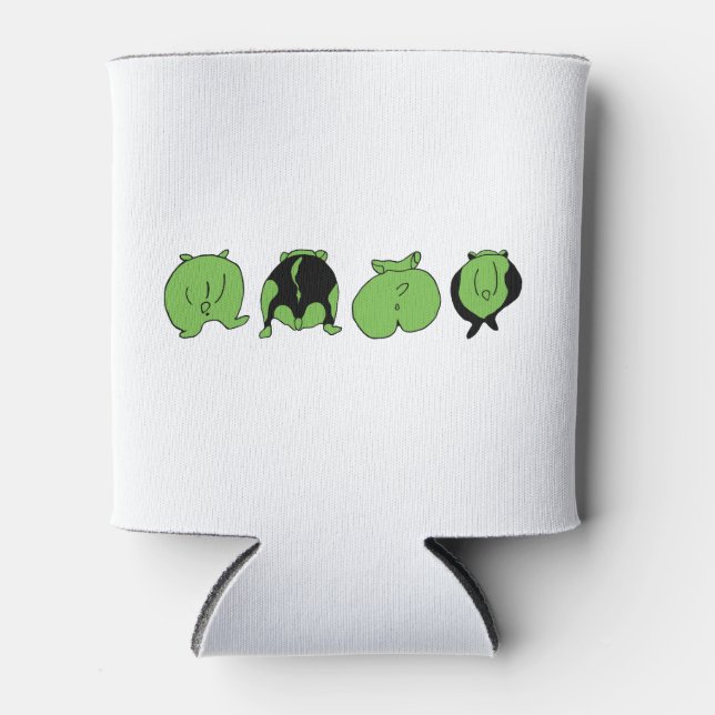Green Hamster Hintern Dosenkühler (Vorderseite)