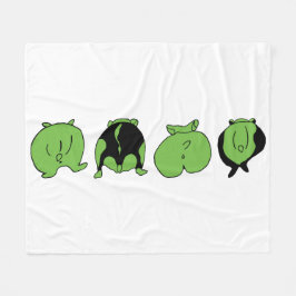 Green Hamster Hintern Fleecedecke