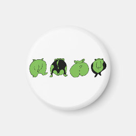Green Hamster Hintern Magnet