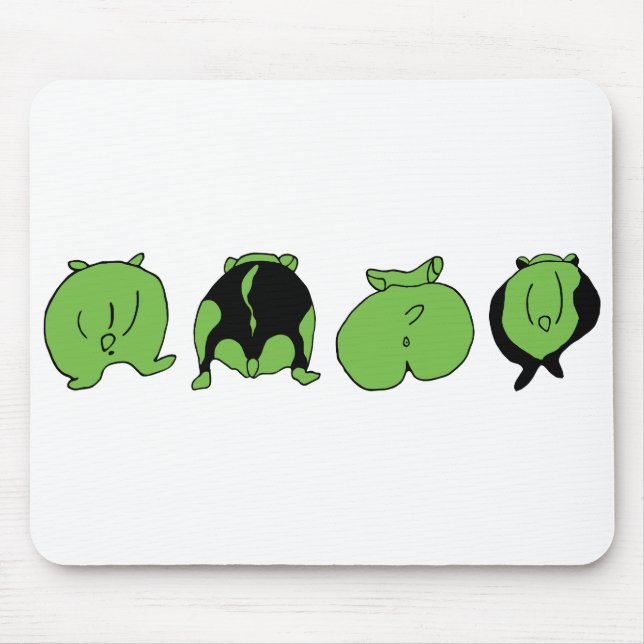Green Hamster Hintern Mousepad (Vorne)