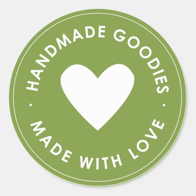 Green Handmade Goodies Sticker (Vorderseite)