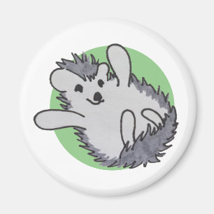 Green Happy Niedlich Igel Magnet
