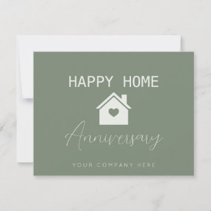 Green Happy Zuhause Anniversary Realty Karte