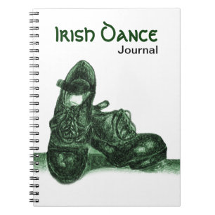 Green Hardschuhe Irish Dance Journal-Notebook Notizblock