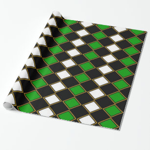 Green Harlequin Geschenkpapier