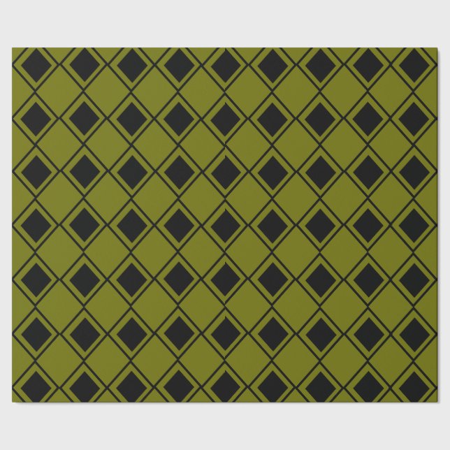 Green Harlequin Geschenkpapier (Saum)
