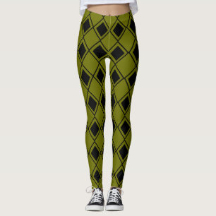 Green Harlequin Leggings