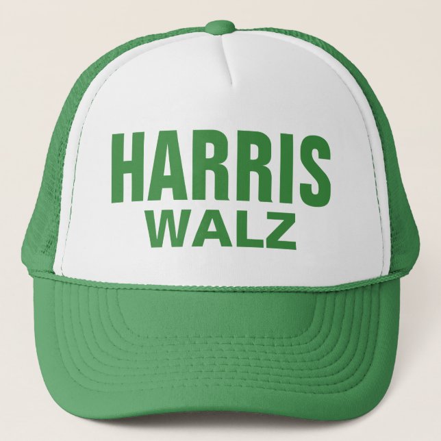 Green Harris Walz Truckerkappe (Vorderseite)
