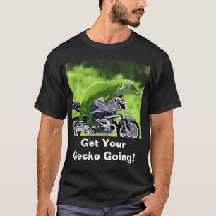 Green Hawaiian Gecko Rider Dark T - Shirt