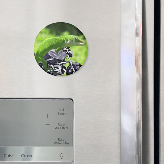 Green Hawaiian Gecko Rider Magnet (In Situ (Kühlschrank))