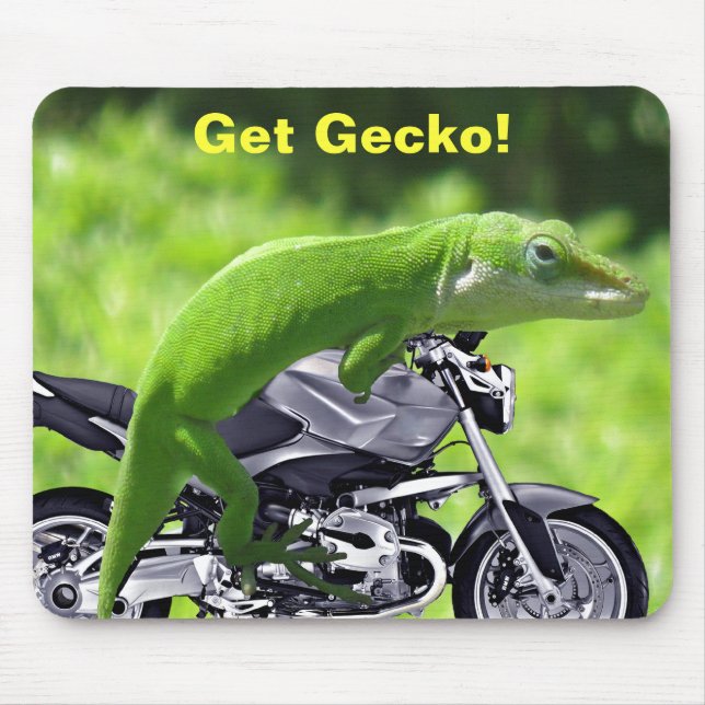 Green Hawaiian Gecko Rider Mousepad (Vorne)