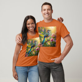 Green Headed Aquamarin Winged Fantasy Bird T-Shirt