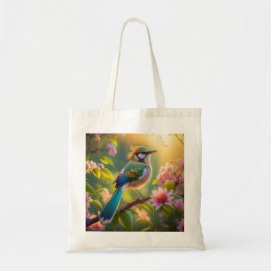 Green Headed Aquamarin Winged Fantasy Bird Tragetasche