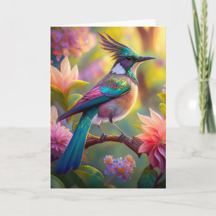 Green Headed Jay Fantasy Bird Karte