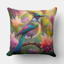 Green Headed Jay Fantasy Bird Kissen