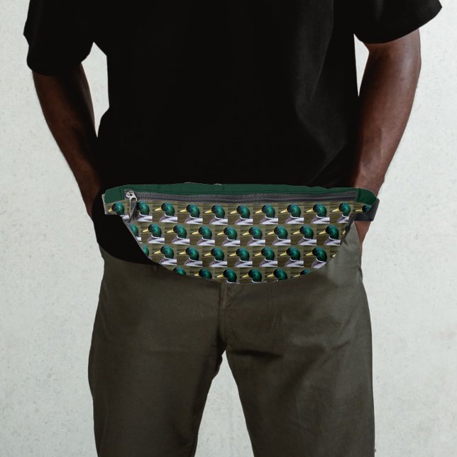 Green Headed Mallard Duck Muster Bauchtasche (In Situ)