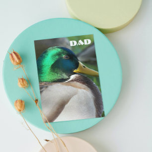 Green Headed Mallard Duck Vatertag Card Karte