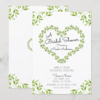 Green Heart Blätter Shabby Chic Brautparty