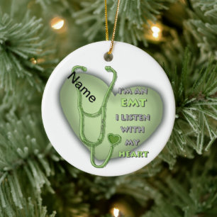 Green Heart EMT Ornament