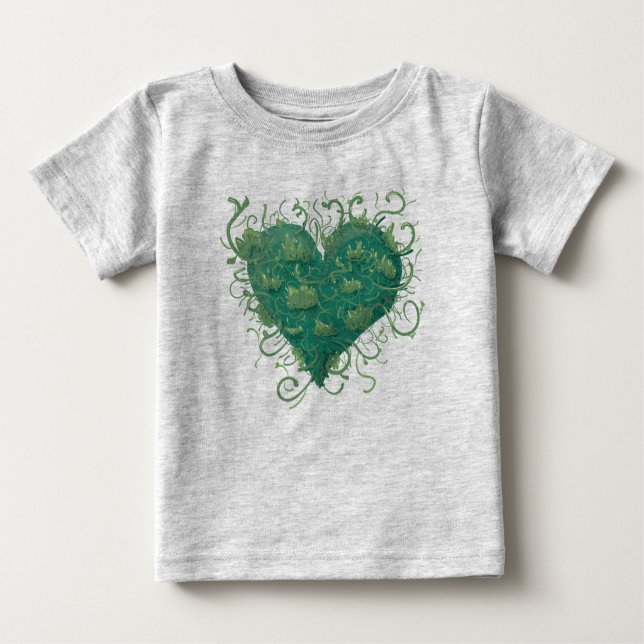 Green Heart Inside Baby T-shirt (Vorderseite)