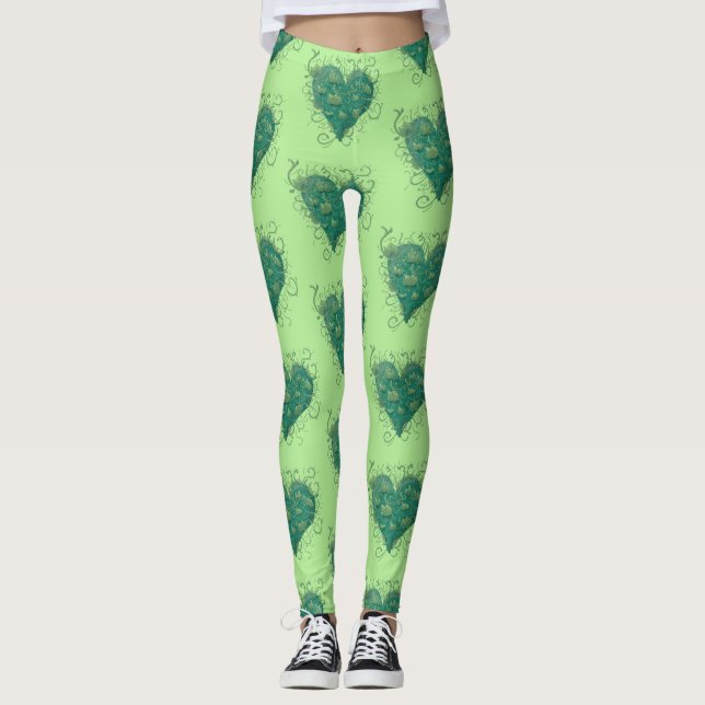 Green Heart Inside Leggings (Vorderseite)