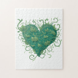 Green Heart Inside Puzzle