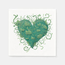 Green Heart Inside Serviette