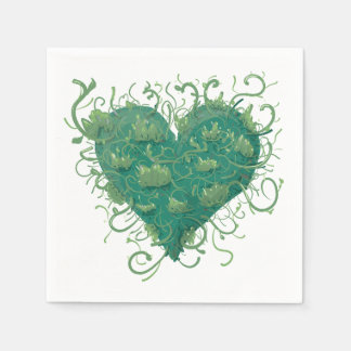 Green Heart Inside Serviette