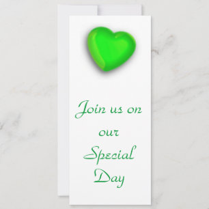 Green Heart Invite Einladung