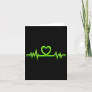 Green Heartbeat Mental Health Awareness for Mens K Karte