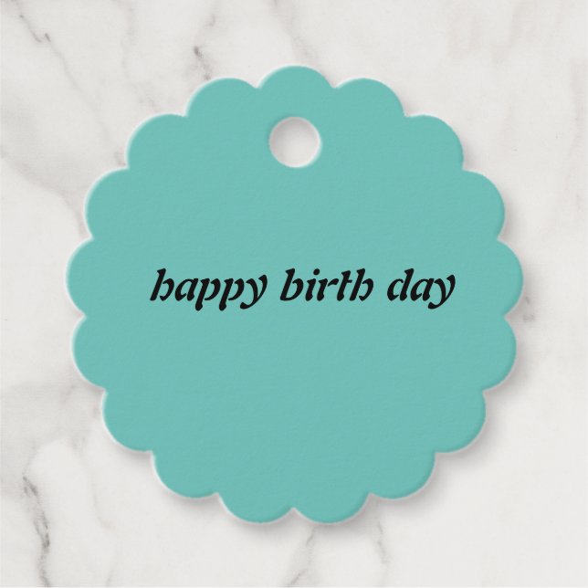 GREEN Helle Geburtstag Geschenk Tags Geschenkanhänger (Vorderseite)