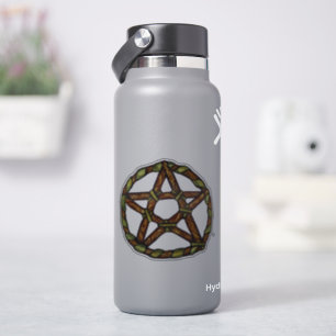 Green Hexe Pagan Pentagramm Nature Wicca Aufkleber