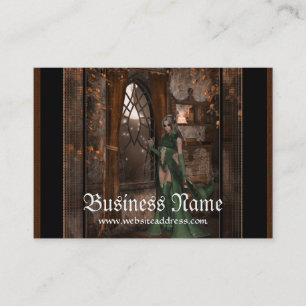 Green Hexe von der Window Fantasy Business Cards Visitenkarte