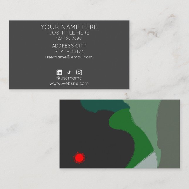 Green Hills Business Card Visitenkarte (Vorne/Hinten)