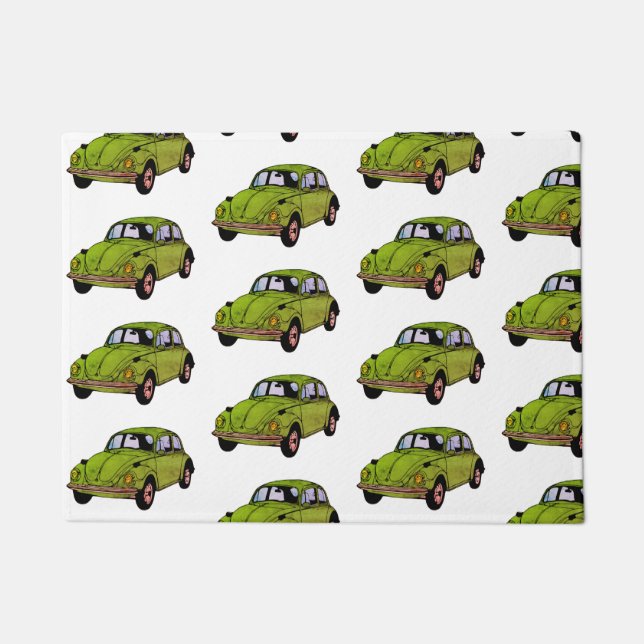 Green Hippie Car Door Mat Fußmatte (Vorderseite)