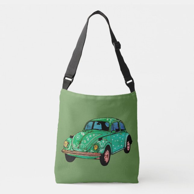 Green Hippie Car Mandala Tasche (Vorderseite)