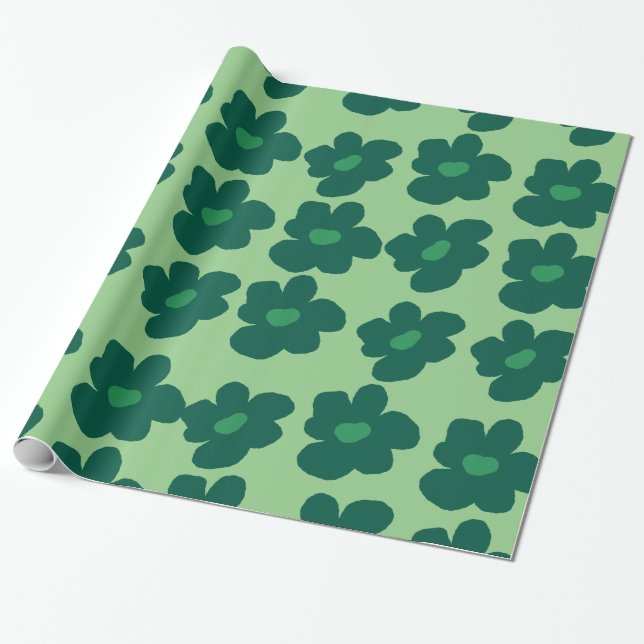 Green Hippie Geschenkpapier (Ungerollt)