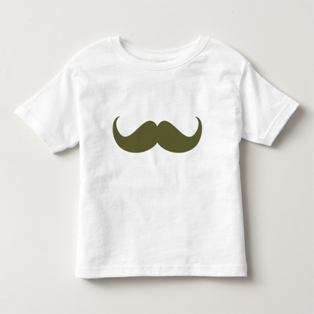Green Hipster Mustache Kleinkind T-Shirt (Vorderseite)