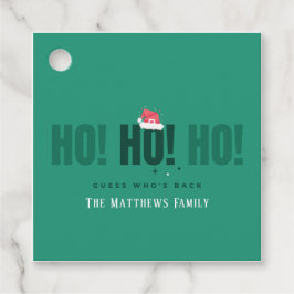 Green Ho Ho Ho Santa Geschenkanhänger