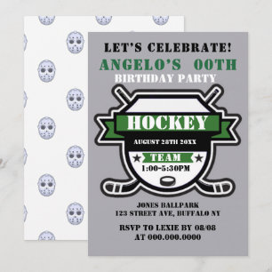 Green Hockey Thema Birthday Party lädt ein