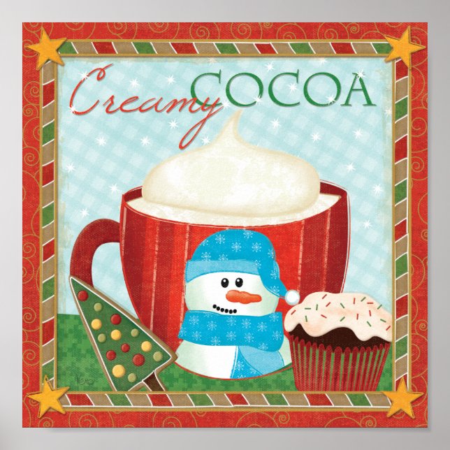 Green Holiday Cup with Hot Cocoa Poster (Vorne)