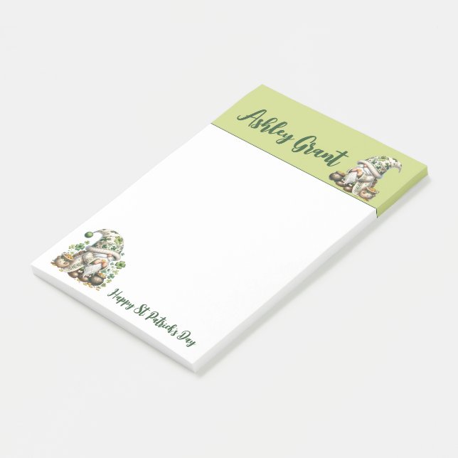 Green Holiday Gnome Writing Pad Post-it Klebezettel (angewinkelt)