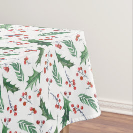 Green Holly and Red Berry Weihnachtsmuster Tischdecke