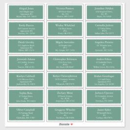 Green Holly Jolly Christmas Guest Address Aufkleber