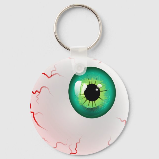 Green Horror Eye Ball Schlüsselanhänger (Vorderseite)