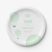 Green Hot Air Ballon Babydusche